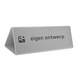 CombiCraft Aluminium tafelbordje Cody 200x55mm zilver eigen ontwerp - per stuk
