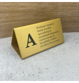 CombiCraft Aluminium tafelbordje Cody 100x55mm goud eigen ontwerp - per stuk
