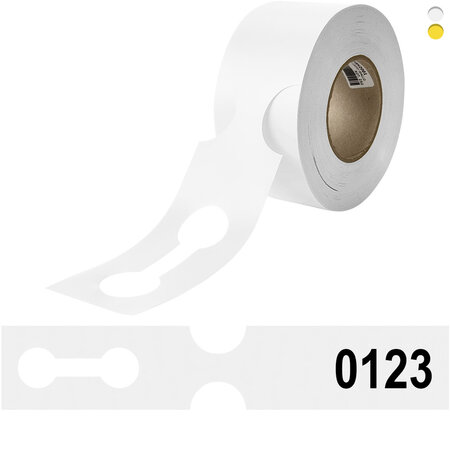 CombiCraft HDPE Sleufetiketten 400x75mm met nummer - per 100 etiketten