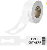 CombiCraft HDPE sleufetiketten 400x75mm met ontwerp en barcode - per 100 stuks