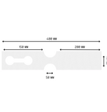 CombiCraft HDPE sleufetiketten 400x75mm met ontwerp en barcode - per 100 stuks