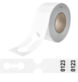 CombiCraft HDPE Sleufetiketten 400x75mm met nummer en afscheurstrook - per 100 etiketten