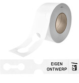 CombiCraft HDPE sleufetiketten 400x75mm met eigen ontwerp en afscheurstrook - per 100 etiketten