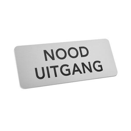CombiCraft Aluminium deurbordje nooduitgang 150x60mm - per stuk