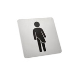 CombiCraft Aluminium deurbordje toilet unisex 100x100mm - per stuk