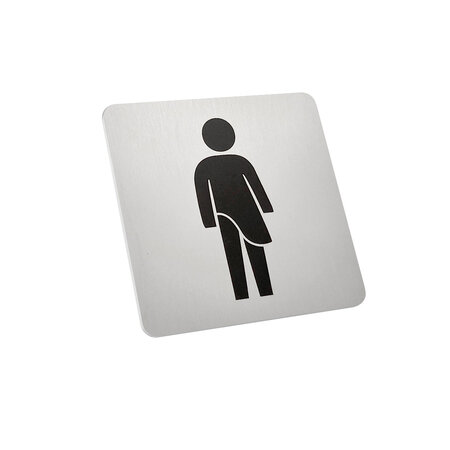 CombiCraft Aluminium deurbordje toilet unisex 100x100mm - per stuk