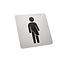 CombiCraft Aluminium deurbordje toilet unisex 100x100mm - per stuk
