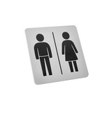 CombiCraft Aluminium deurbordje toilet man en vrouw 100x100mm - per stuk
