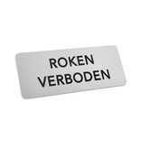 CombiCraft Aluminium deurbordje roken verboden 150x60mm - per stuk