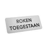 CombiCraft Aluminium deurbordje roken toegestaan 150x60mm - per stuk