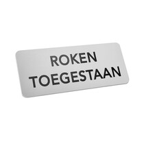 Aluminium deurbordje roken toegestaan