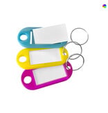 CombiCraft Kunststof sleutellabels 48x22mm met papier kleurenmix - per 50 stuks