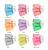 CombiCraft Grote openklapbare sleutellabels 60x27mm met ring - per 100 stuks