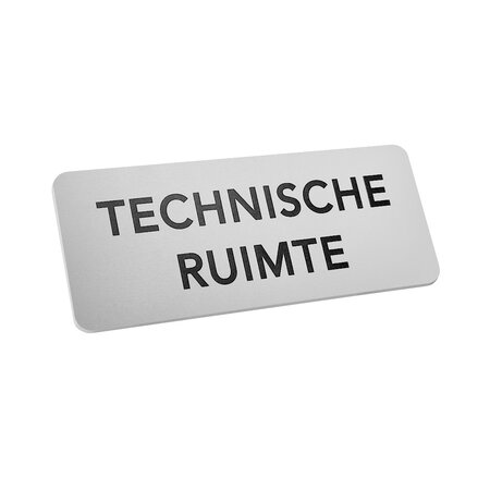 CombiCraft Aluminium deurbordje technische ruimte 150x60mm - per stuk