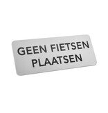 CombiCraft Aluminium deurbordje geen fietsen plaatsen 150x60mm - per stuk