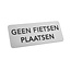 CombiCraft Aluminium deurbordje geen fietsen plaatsen 150x60mm - per stuk