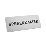 CombiCraft Aluminium deurbordje spreekkamer 150x60mm - per stuk