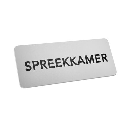 CombiCraft Aluminium deurbordje spreekkamer 150x60mm - per stuk