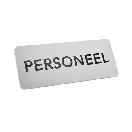CombiCraft Aluminium deurbordje personeel 150x60mm - per stuk