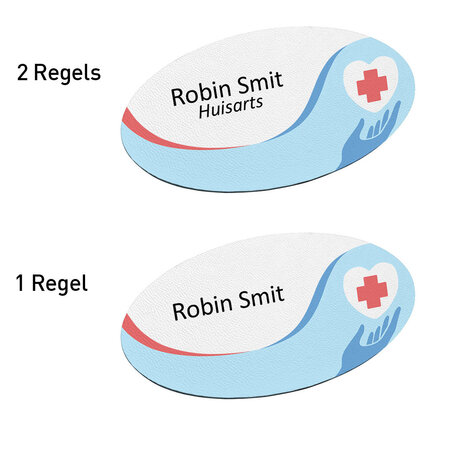 CombiCraft Kunststof naambadge zorg 85x45mm met eigen tekst - per 1 stuk