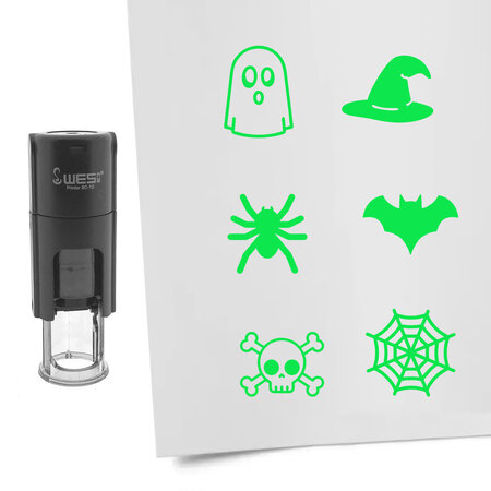 CombiCraft Stempelset halloween Ø10mm - 6 stuks