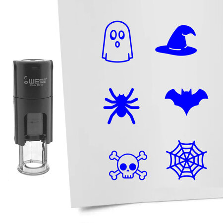 CombiCraft Stempelset halloween Ø10mm - 6 stuks