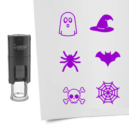 CombiCraft Stempelset halloween Ø10mm - 6 stuks