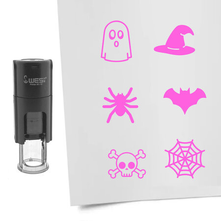 CombiCraft Stempelset halloween Ø10mm - 6 stuks