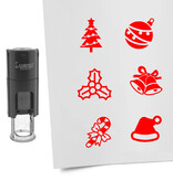 CombiCraft Stempelset kerst Ø10mm - 6 stuks