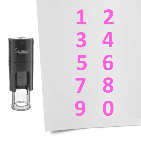 CombiCraft Stempelset cijfers Ø10mm - 10 stuks