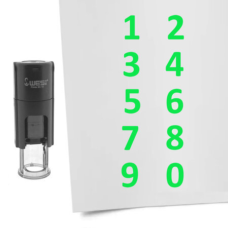 CombiCraft Stempelset cijfers Ø10mm - 10 stuks