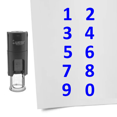 CombiCraft Stempelset cijfers Ø10mm - 10 stuks