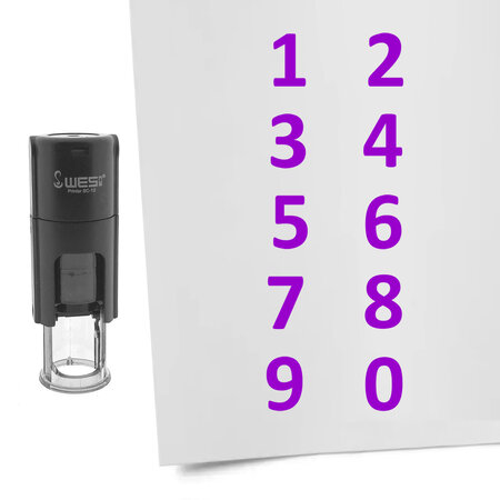 CombiCraft Stempelset cijfers Ø10mm - 10 stuks