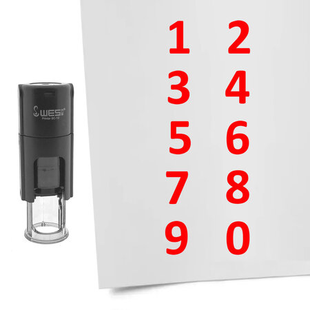CombiCraft Stempelset cijfers Ø10mm - 10 stuks