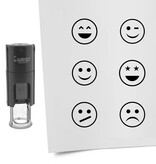 CombiCraft Stempelset smiley Ø10mm - 6 stuks