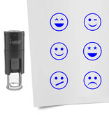 CombiCraft Stempelset smiley Ø10mm - 6 stuks