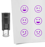 CombiCraft Stempelset smiley Ø10mm - 6 stuks
