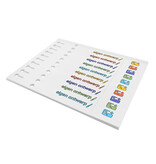 CombiCraft PET sleufetiketten 250x19,1mm met eigen ontwerp en afscheurstrook - per 100 etiketten