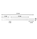CombiCraft Blanco PET sleufetiketten 250x19,1mm met afscheurstrook wit - per 100 etiketten