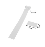 CombiCraft Blanco PET sleufetiketten 250x19,1mm met afscheurstrook wit - per 100 etiketten