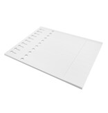 CombiCraft Blanco PET sleufetiketten 250x19,1mm met afscheurstrook wit - per 100 etiketten