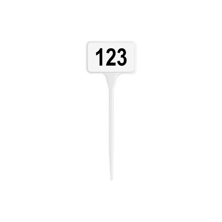 CombiCraft Kunststof plaatetiket 15cm hoog recht met nummer  - per stuk