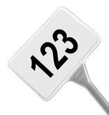 CombiCraft Kunststof plaatetiket 35cm hoog met knik en nummer - per stuk