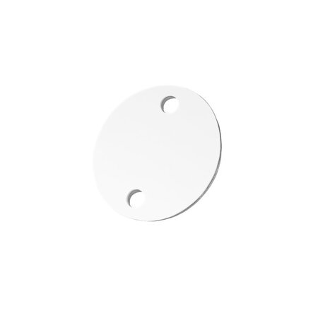 CombiCraft Blanco aluminium nummerplaatje Ø30mm wit met gaten - per stuk
