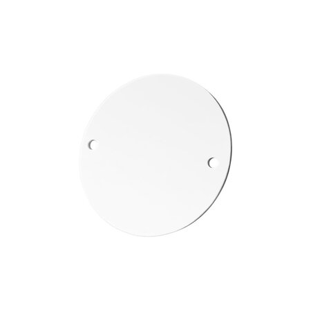 CombiCraft Blanco aluminium nummerplaatje Ø50mm wit met gaten - per stuk