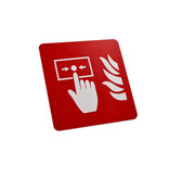 CombiCraft Aluminium deurbordje brandalarm 100x100mm - per stuk