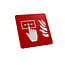 CombiCraft Aluminium deurbordje brandalarm 100x100mm - per stuk
