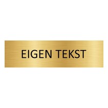 Goud aluminium deurbordje met eigen tekst