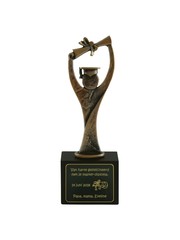  Gegoten metalen diploma met gravure 80x65x200mm