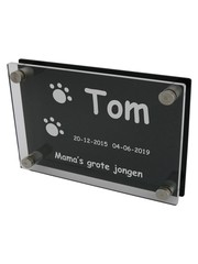  Rouwartikel plexiglas 300x200mm of 200x300mm